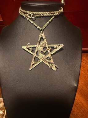 Vintage Star & Fairy Celestial Pendant Necklace